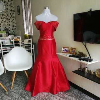 Classic Red Serpentina Gown (For Sale / For Rent)