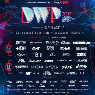 2 Tickets to D.W.P - Djakarta Warehouse Project