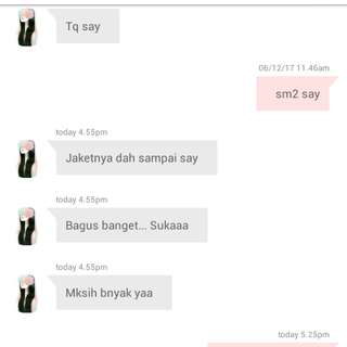 testi lovely customer .. thanks siiisss ^_^