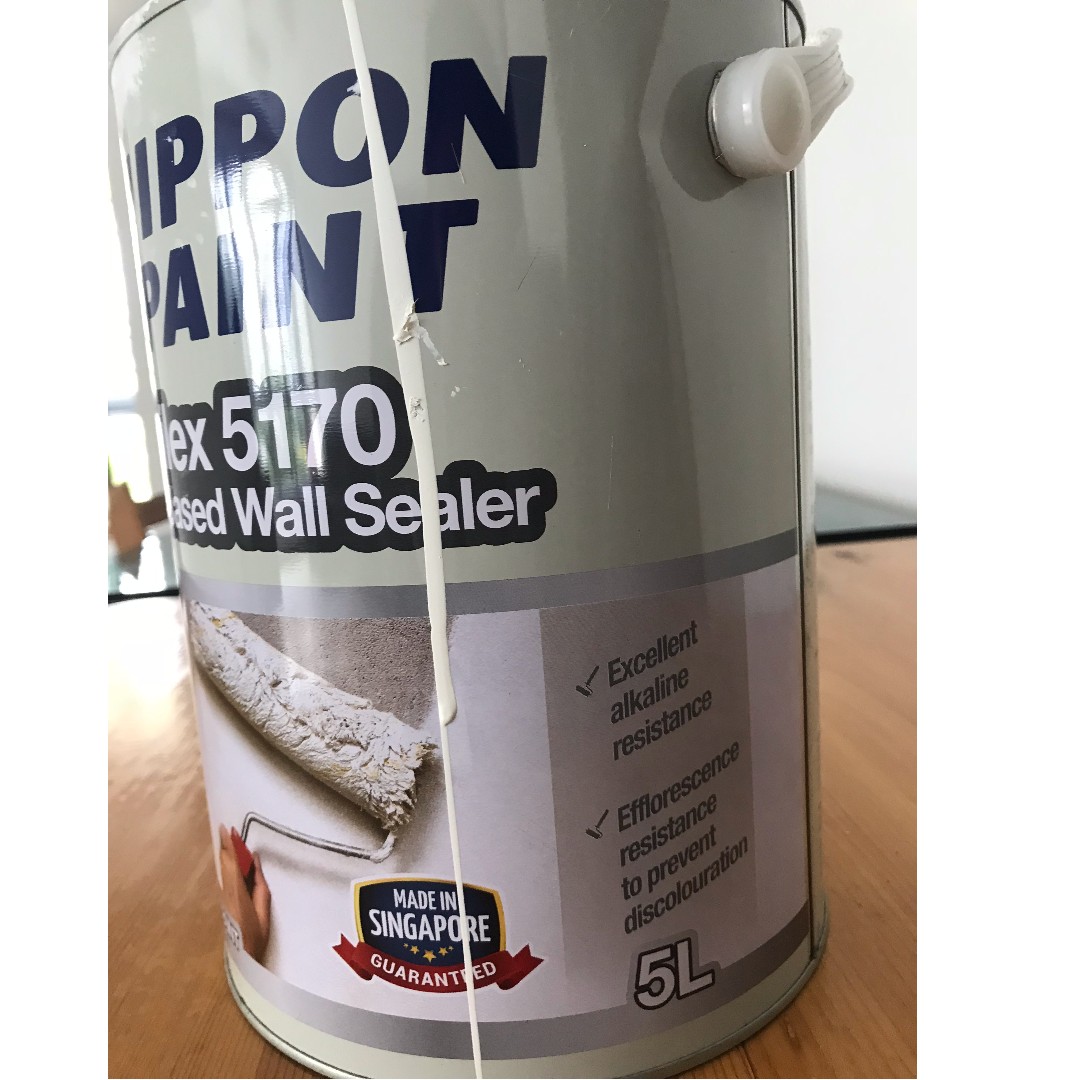 5L Nippon Paint Vinilex 5170 Solvent-Based Wall Sealer, Furniture ...