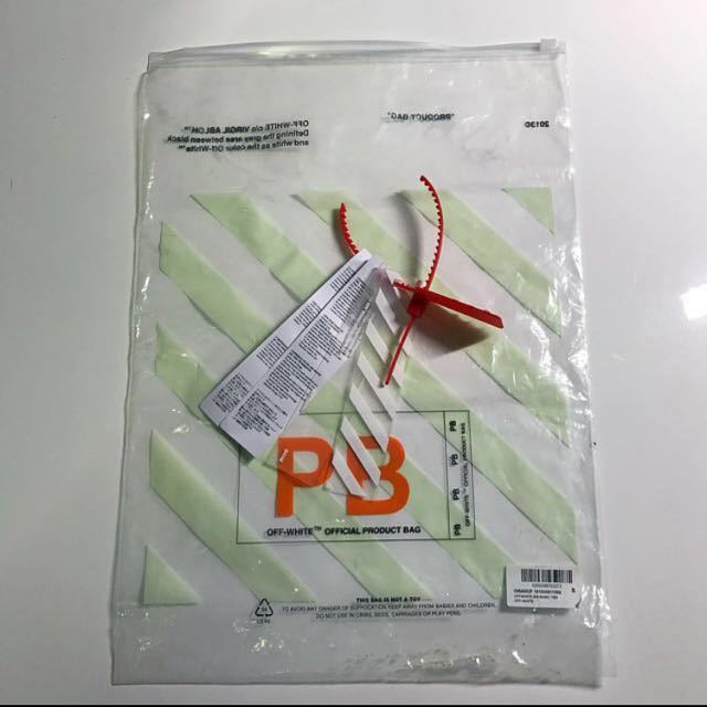 Off White Product bag and Zip tie Carousell