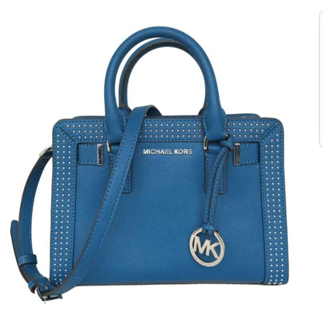 michael kors satchel blue
