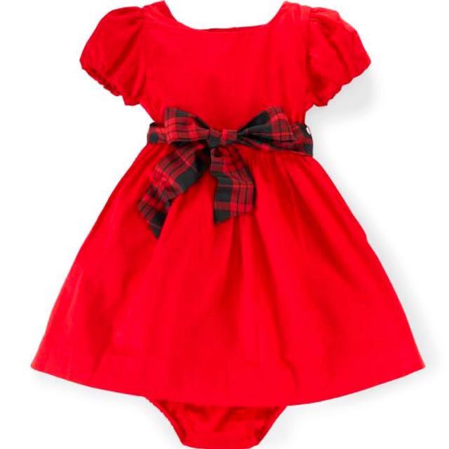 baby girl red ralph lauren dress