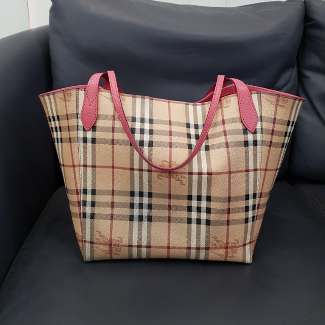 burberry pink tote bag