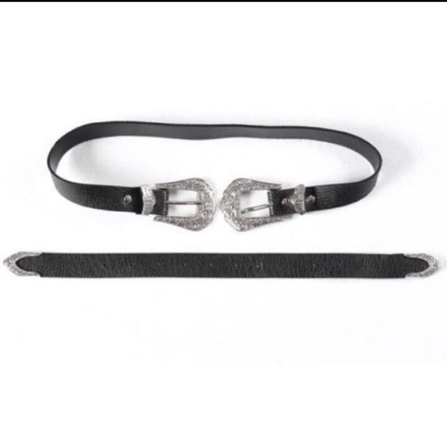DOUBLE BUCKLE BELT Kendall jenner Women s Fashion New Undergarments Loungewear on Carousell