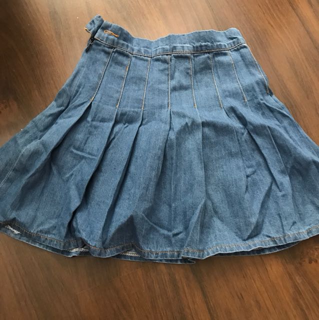 blue jean tennis skirt
