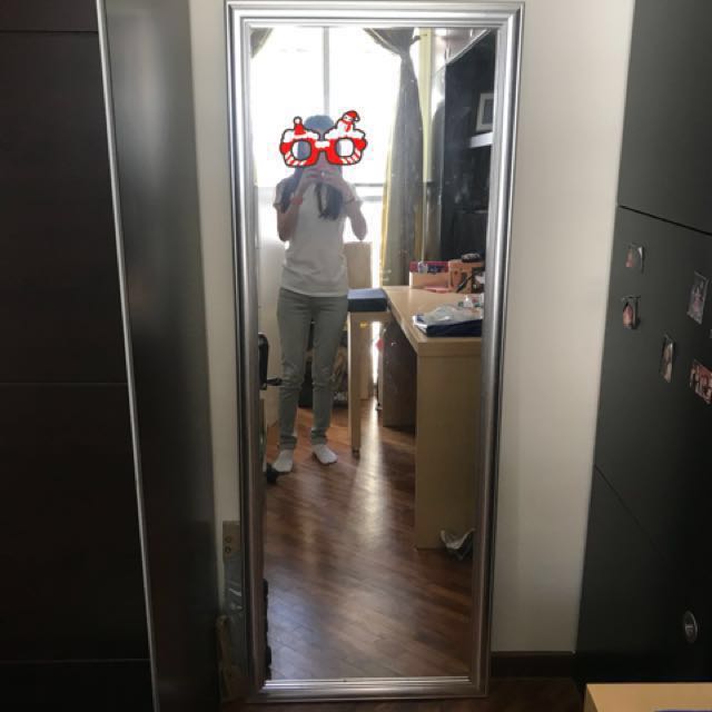 Ikea ENSTA Silver Frame Mirror 2ft x 5ft, Furniture & Home Living, Home