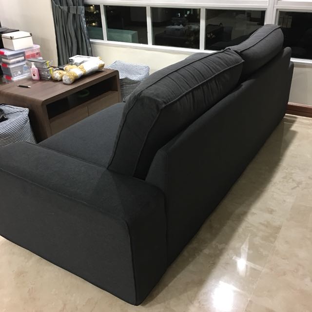 Ikea KIVIK dark blue sofa, Furniture & Home Living, Furniture, Sofas on
