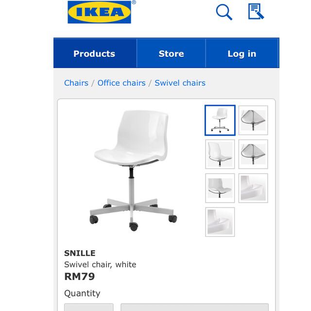 Ikea Snille Chair Frame Furniture Home Living Furniture