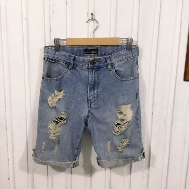ripped denim jean shorts mens