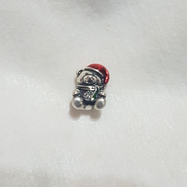 Pandora Charm Christmas Bear Authentic