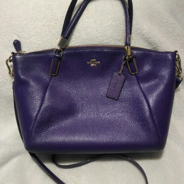 purple coach bag