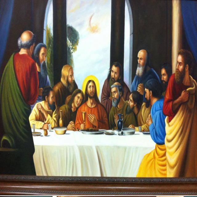 The Last Supper Huge Long Oil Painting Furniture Home Decor On