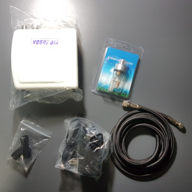 Vogue Air HS08 series mini air compressor with HD180 airbrush (0.2mm