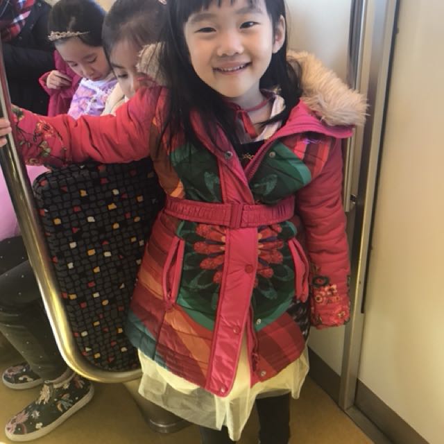 Winter Jacket (Category: Babies & Kids Fashion) located in Singapore. Submitted by maggiesee (Listing ID 143002186, Image 3). Description: A genuine Desigual winter jacket. Wore only for 1 trip... just returned from Tokyo... very pretty!! Love it so much but decided not to keep it due to space constraint & prefer to buy new ones as she will Grow up very fast..