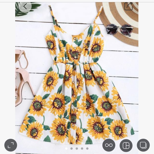 zaful sunflower dress