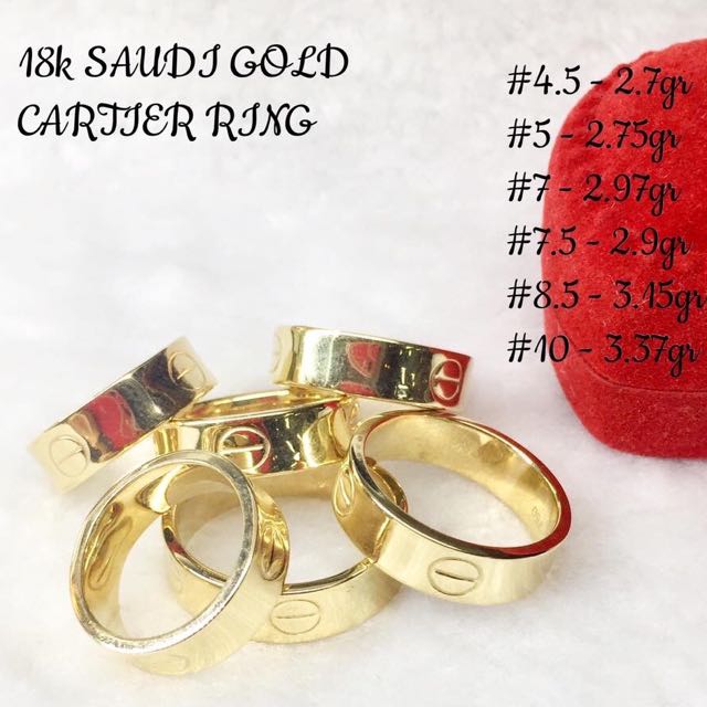 cartier ring size 5
