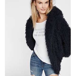 Express fuzzy teddy jacket