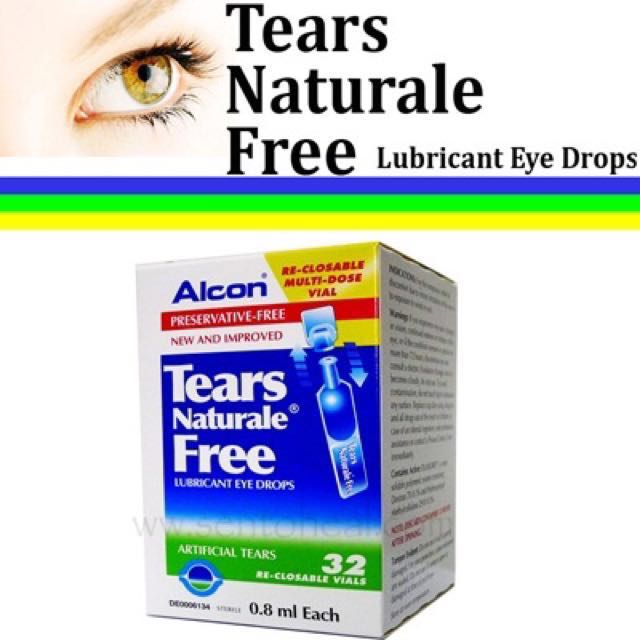 alcon tears naturale free lubricant eye drops (32 vials)