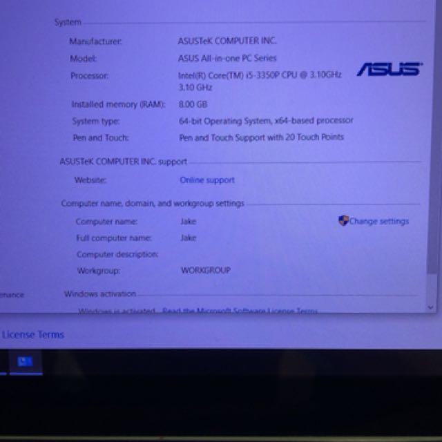 Asus All In One Pc Electronics Computers Desktops On Carousell