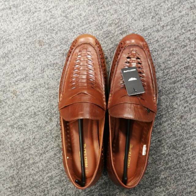 Red tape tan loafers hot sale