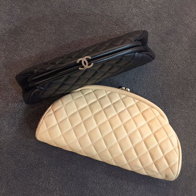 Chanel half moon clutch sales