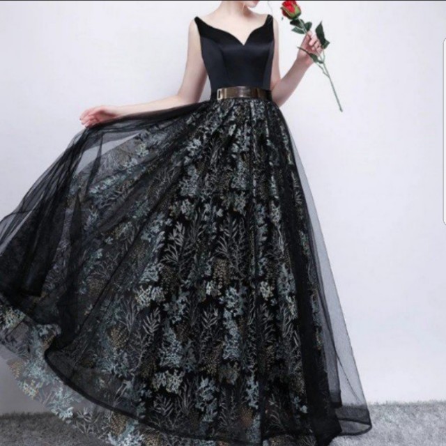 long black gala dress