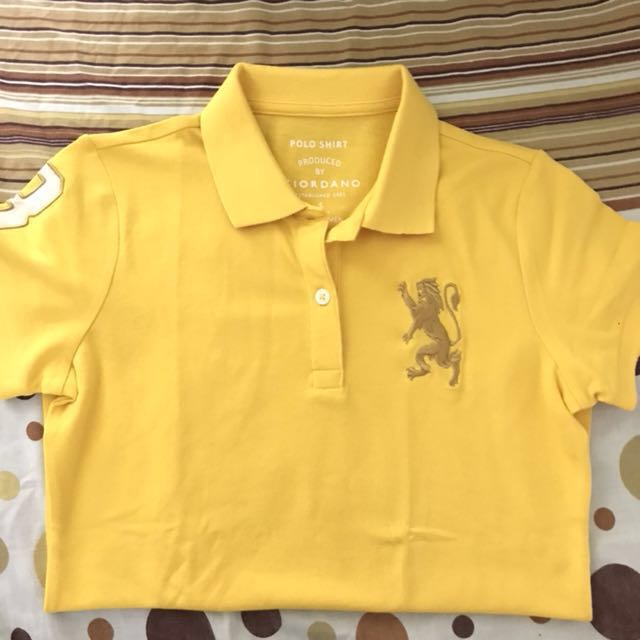 Giordano yellow polo shirt top