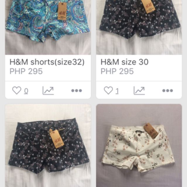 h and m womens shorts