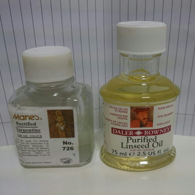 Linseed Oil and Rectified Turpentine, Hobbies & Toys, Stationery