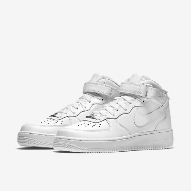 White nike air cheap force 1 mid womens