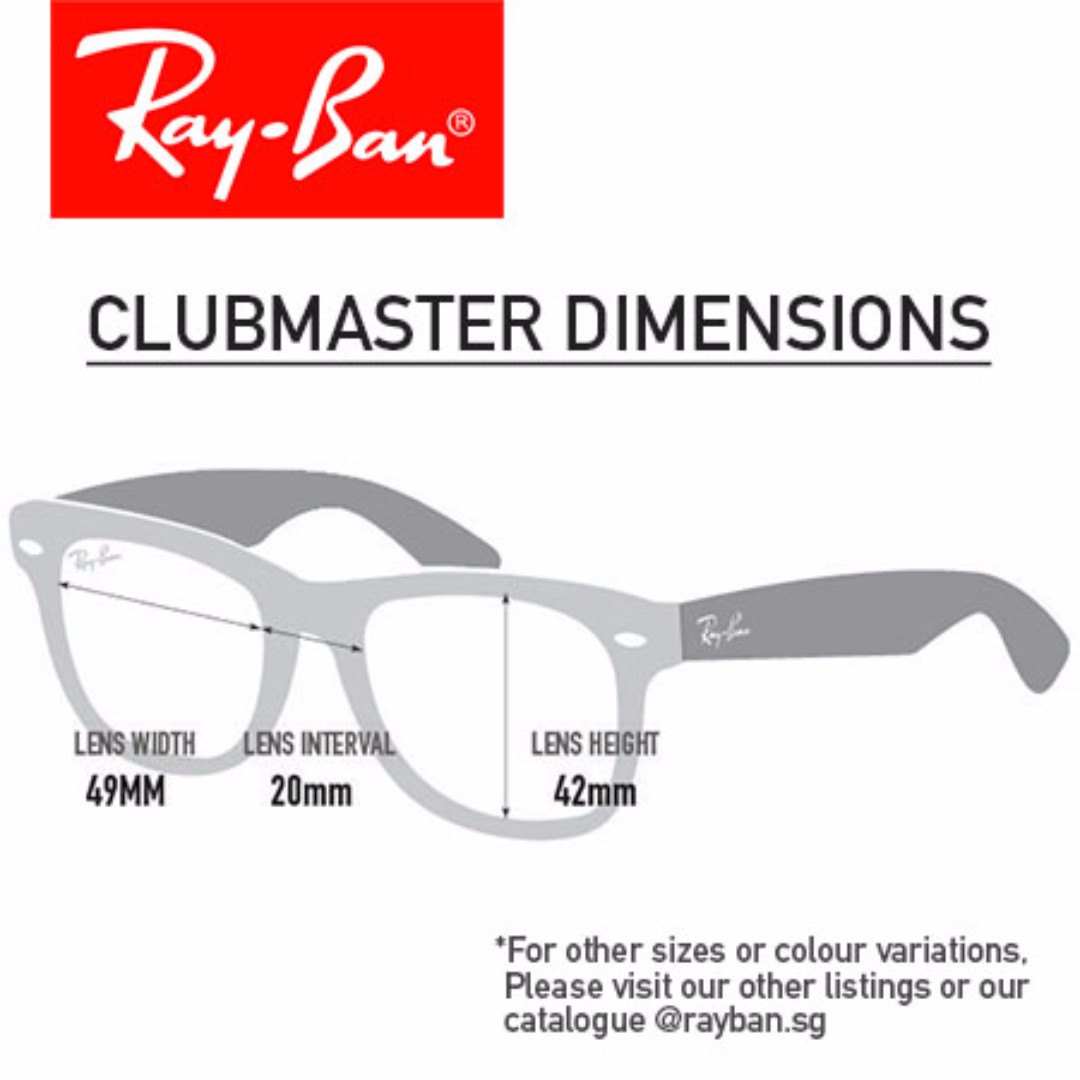 clubmaster dimensions