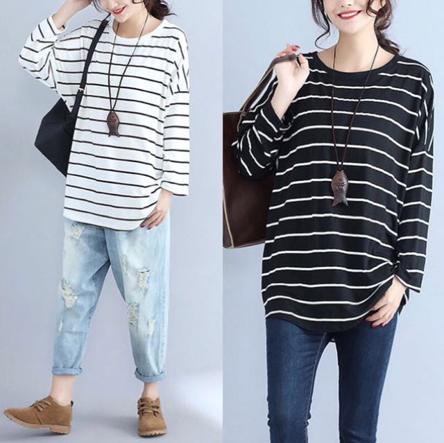 Plus Size Korean Fashion Large Size Women S Striped T Shirt Shirt Women S Fashion Clothes Tops On Carousell 42 fashion outfits teenage korean for your perfect look this summer foodieta.info #koreanfashion #korean #fashion #dress. plus size korean fashion large size women s striped t shirt shirt