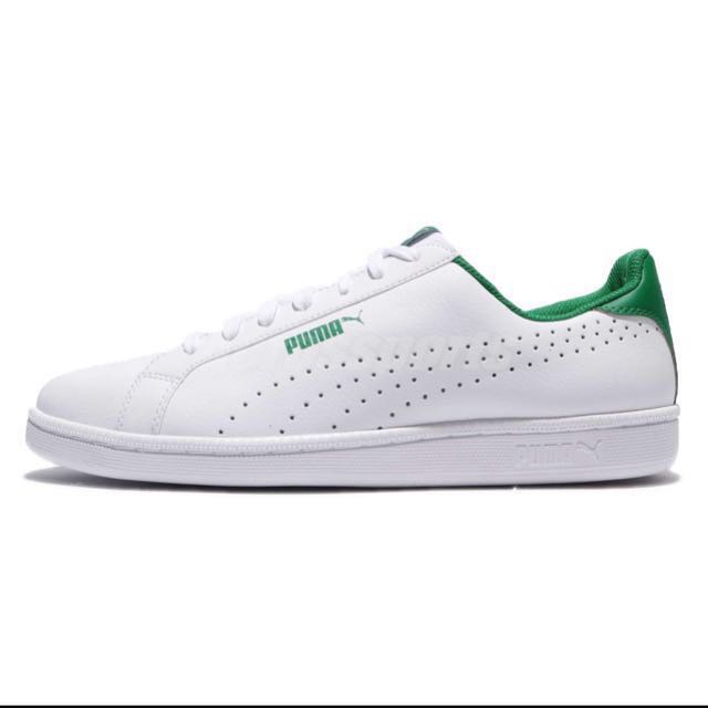 PUMA smash perf white green