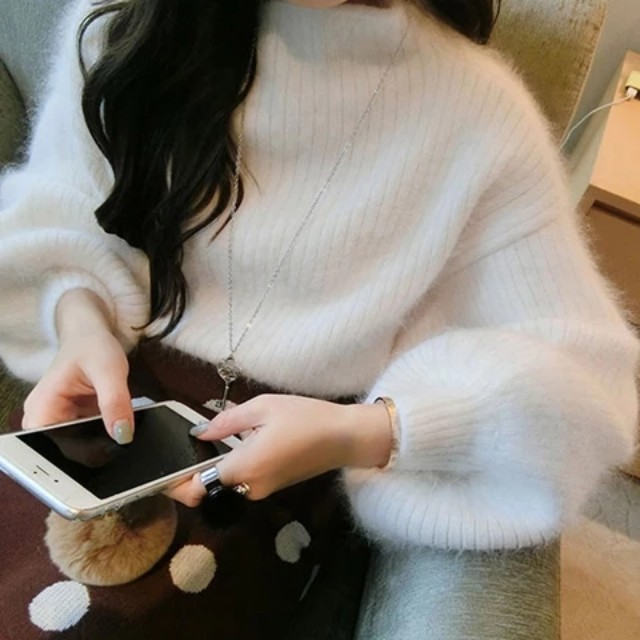 Rabbit fur sweater discount jacket