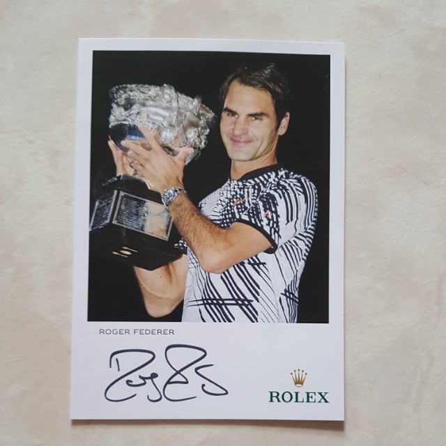 Roger Federer Signed Card Sports Sports Games Equipment On Carousell Autographs of both are preprinted within the excellent glossy 8x10 and is shipped very secure with a clear firm plastic. carousell