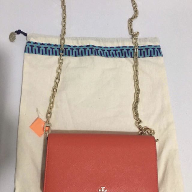 tory burch red sling bag
