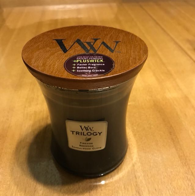 Woodwick Trilogy Candle Fireside Redwood Sandalwood Clove, Babies