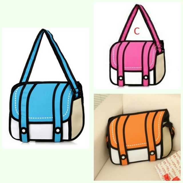 3D cartoon bags, Women's Fashion, Bags & Wallets, Beach Bags on Carousell
