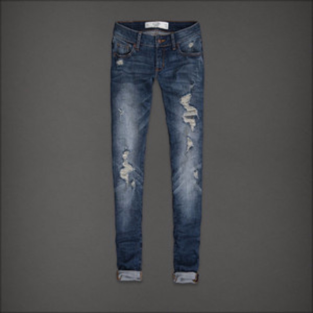 abercrombie and fitch distressed jeans