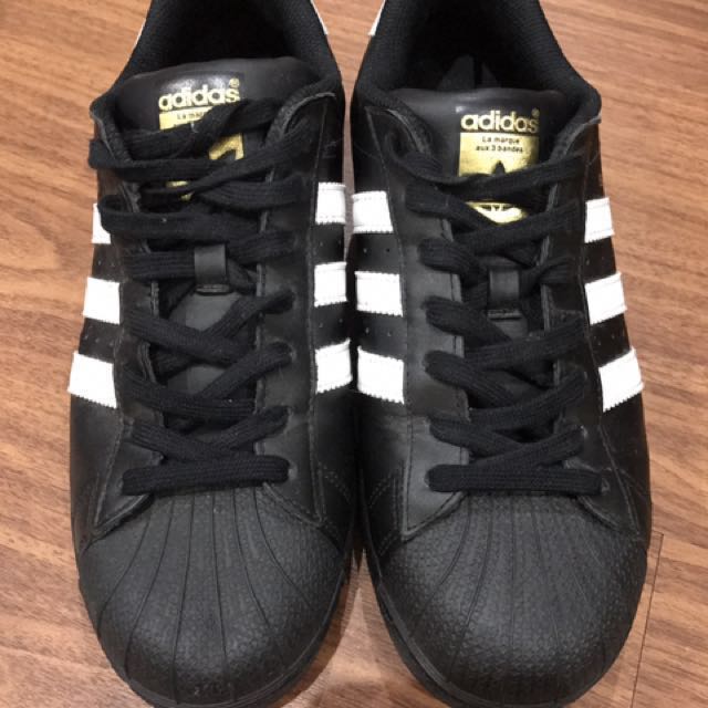 adidas superstar black white original