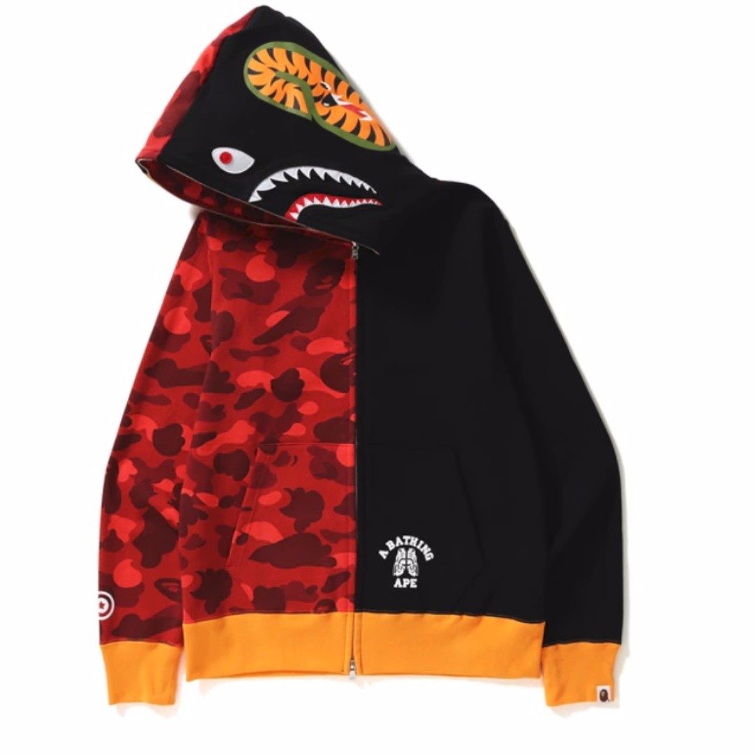 bape shark tiger hoodie