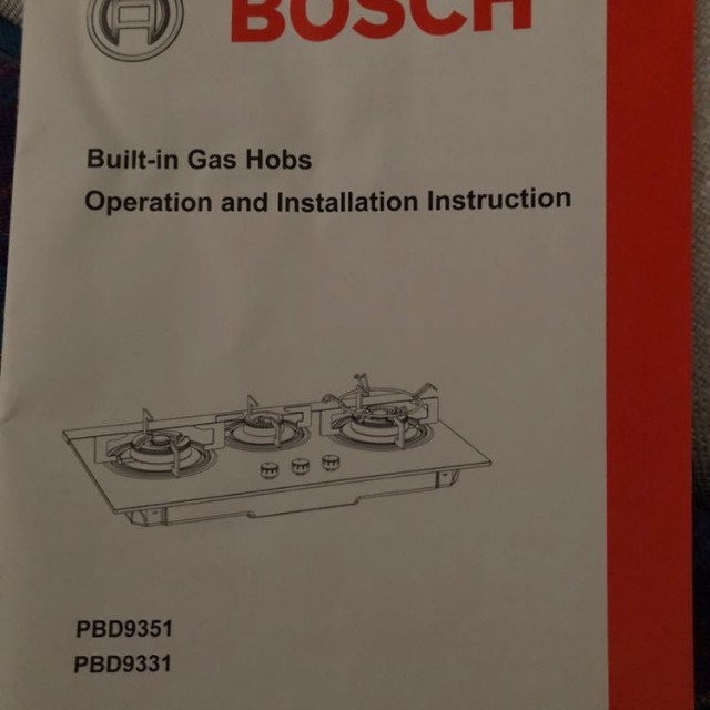 Bosch Builtin gas stove, TV & Home Appliances, Kitchen Appliances