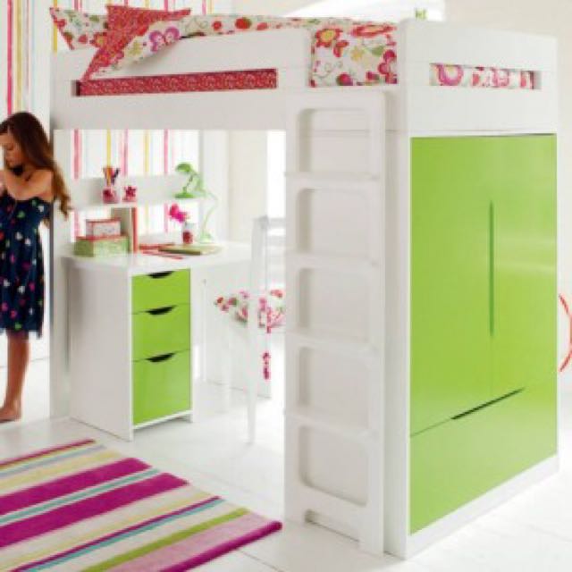 Bunk Bed With Desk And Closet Image Of Bathroom And Closet