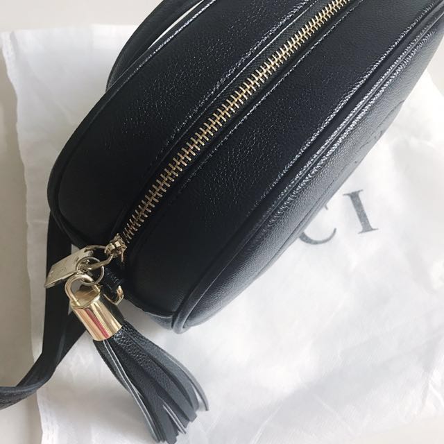 Gucci Soho Black Shoulder Bag Crossbody Tas Selempang Hitam