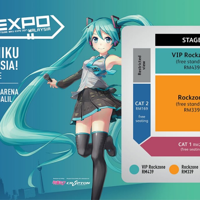 Hatsune Miku concert VIP rock zone ticket, Tickets & Vouchers, Event Tickets on Carousell