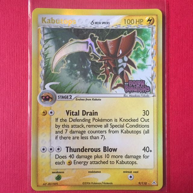 Holo Kabutops Pokemon Card Toys Games Board Games Cards On Carousell