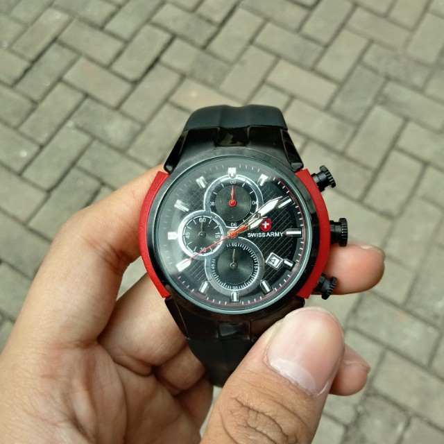 Jam swiss discount army chronograph