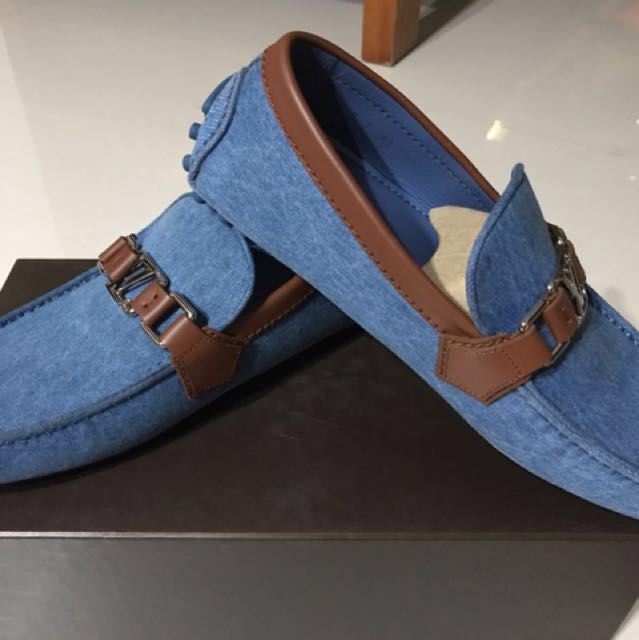 Men's denim loafers shoes hotsell