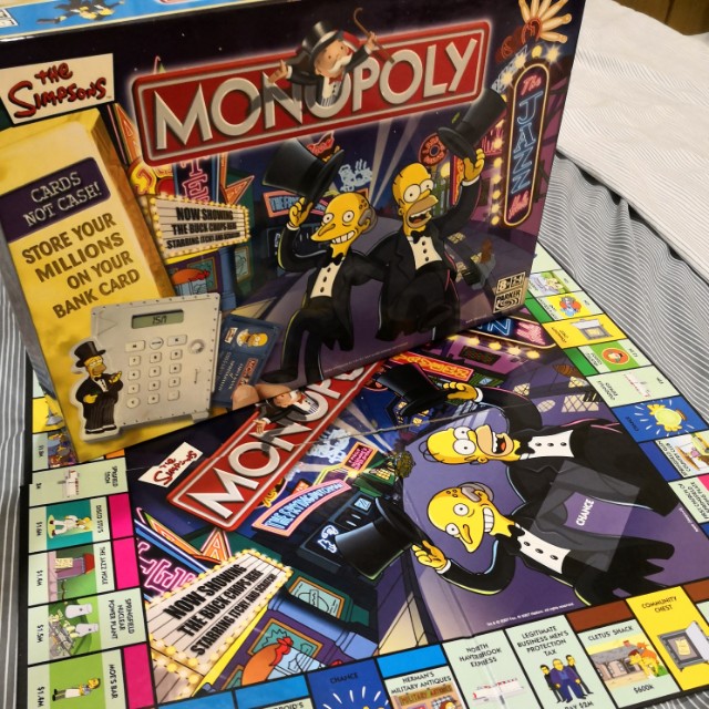 Original Simpsons Monopoly Game W Credit Card Banking Toys
